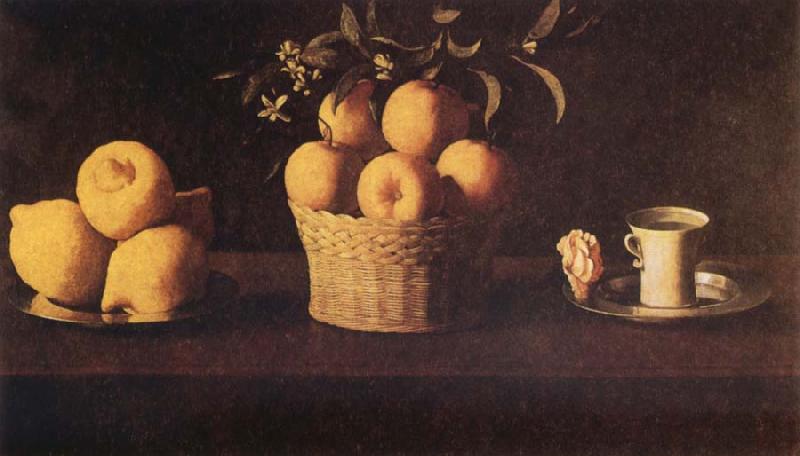 Francisco de Zurbaran Still Life with Lemons,Oranges and Rose Germany oil painting art
